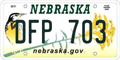 NE license plate DFP703