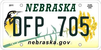 NE license plate DFP705