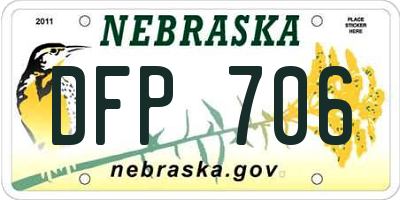 NE license plate DFP706