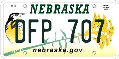 NE license plate DFP707