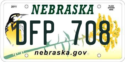 NE license plate DFP708