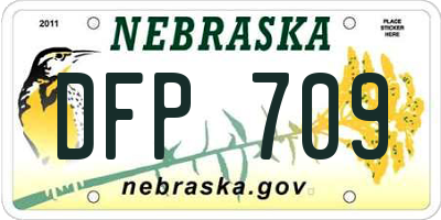 NE license plate DFP709