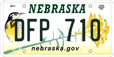 NE license plate DFP710