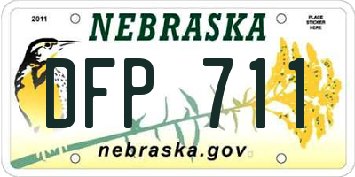 NE license plate DFP711