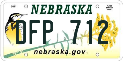 NE license plate DFP712
