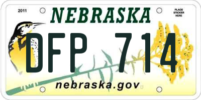 NE license plate DFP714