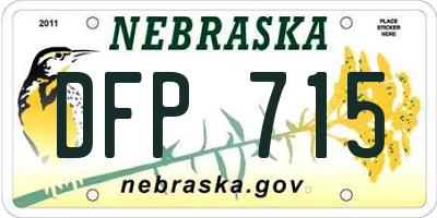 NE license plate DFP715