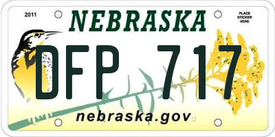 NE license plate DFP717