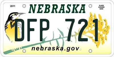 NE license plate DFP721