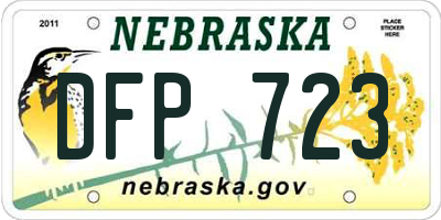 NE license plate DFP723
