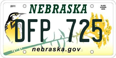 NE license plate DFP725