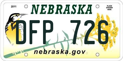 NE license plate DFP726