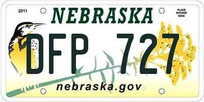 NE license plate DFP727