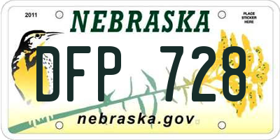 NE license plate DFP728