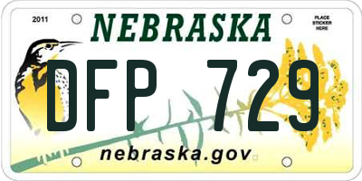 NE license plate DFP729