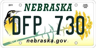 NE license plate DFP730