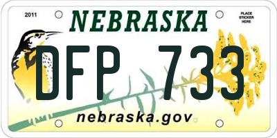 NE license plate DFP733