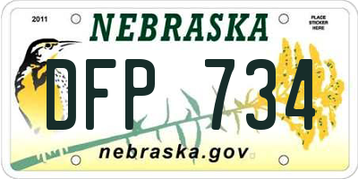 NE license plate DFP734