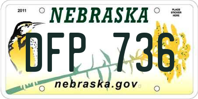 NE license plate DFP736