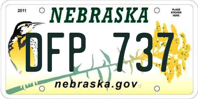 NE license plate DFP737