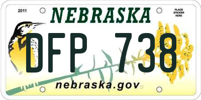 NE license plate DFP738