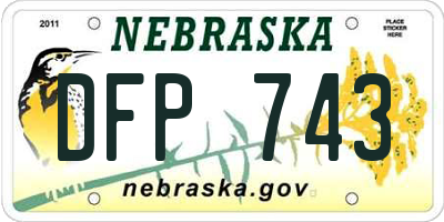 NE license plate DFP743
