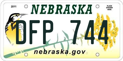 NE license plate DFP744