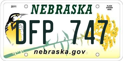 NE license plate DFP747