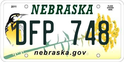 NE license plate DFP748