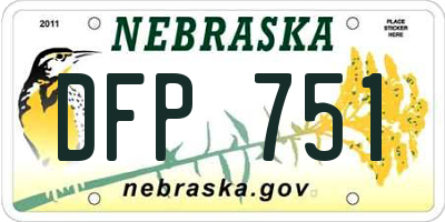 NE license plate DFP751