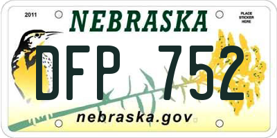 NE license plate DFP752