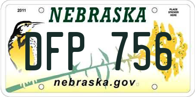 NE license plate DFP756