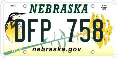 NE license plate DFP758