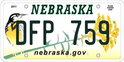 NE license plate DFP759