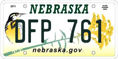NE license plate DFP761