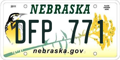 NE license plate DFP771