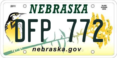 NE license plate DFP772