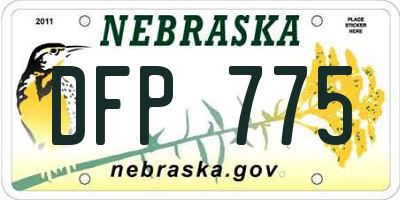 NE license plate DFP775