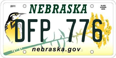 NE license plate DFP776