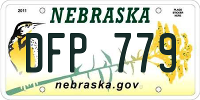 NE license plate DFP779