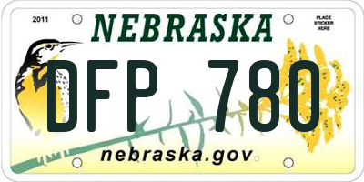 NE license plate DFP780