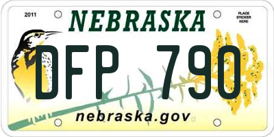 NE license plate DFP790