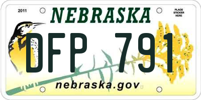 NE license plate DFP791