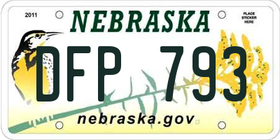 NE license plate DFP793