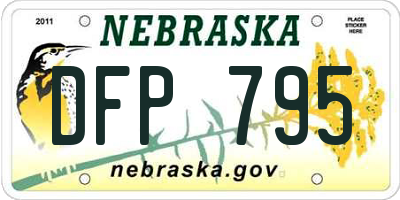 NE license plate DFP795