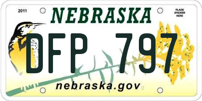 NE license plate DFP797