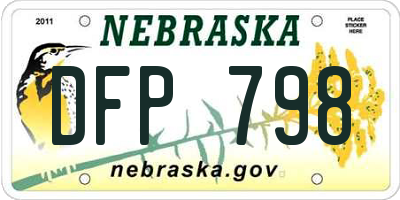NE license plate DFP798