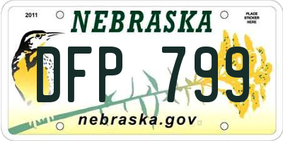 NE license plate DFP799