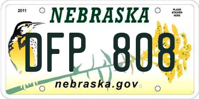 NE license plate DFP808