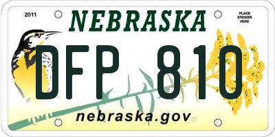 NE license plate DFP810